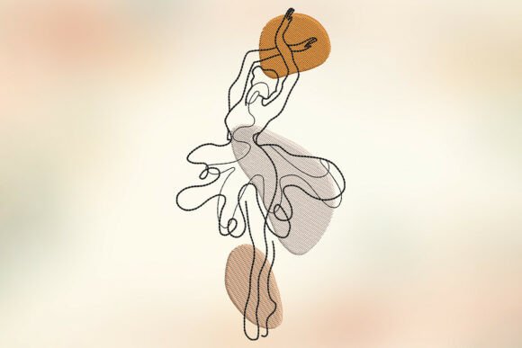 Ballerina Dancer Embroidery