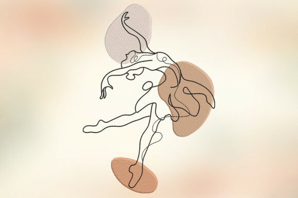 Ballerina Fluid Dance Embroidery