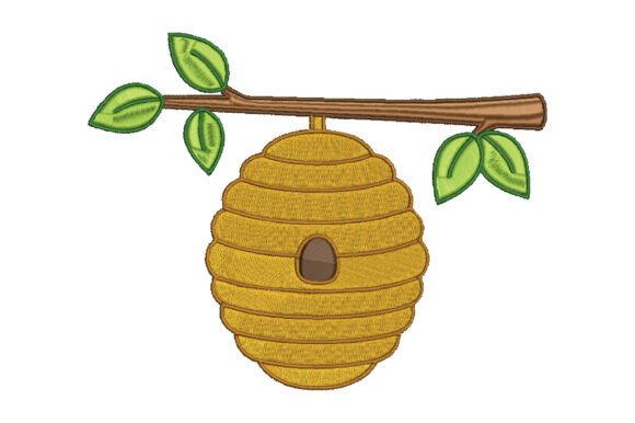 Beehive Embroidery Design: A Seasonal Charm for Holiday Crafting