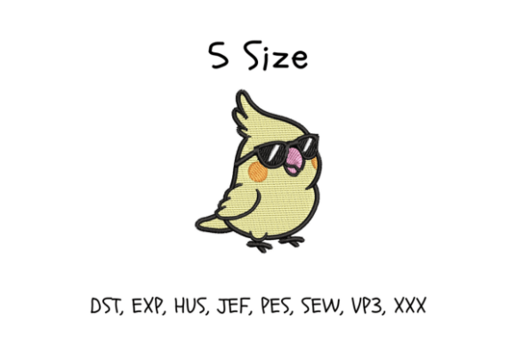 Bird with Sunglasses Embroidery Design: A Playful Branding Essential