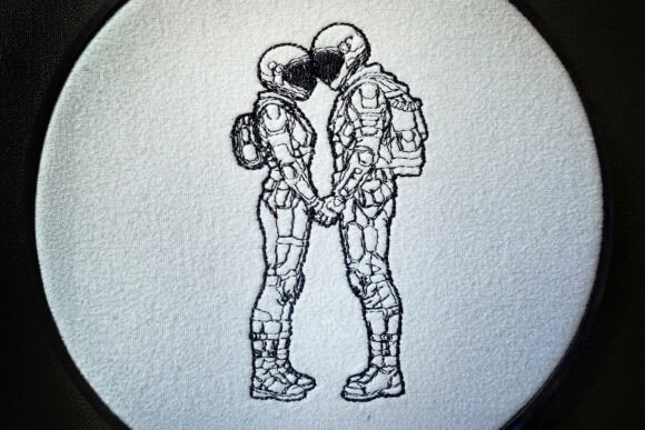 Cosmic Lovers Machine Embroidery Design: A Review for Business Branding