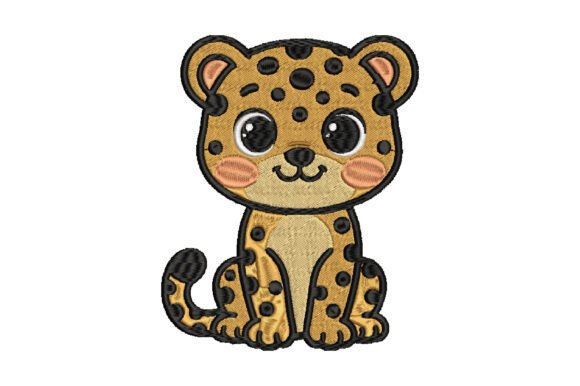 Cute Cheetah Embroidery: A Playful Touch for Seasonal Crafts