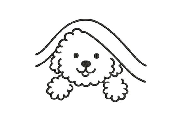 Cute Poodle Peeking Embroidery Review