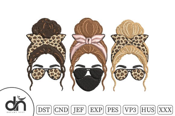 Messy Bun Leopard Sunglasses Embroidery Review