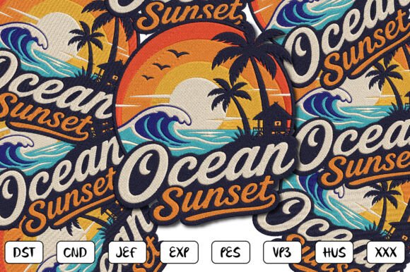 Ocean Sunset Embroidery: A Summer Craft Fair Standout