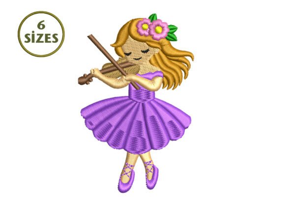 Review: Ballerina Girl Violin Embroidery Design